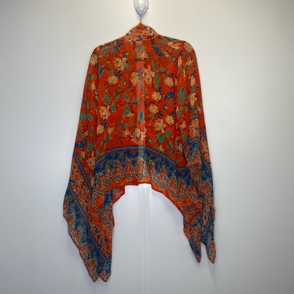 Anthropologie Akemi + Kin Hayley Mixed Print Kimono Shawl Cardigan One Size - Picture 8 of 8